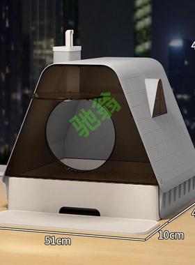 yut全封闭式猫砂盆超大号猫厕所豪华防溅防臭除臭抽屉式猫咪猫屋