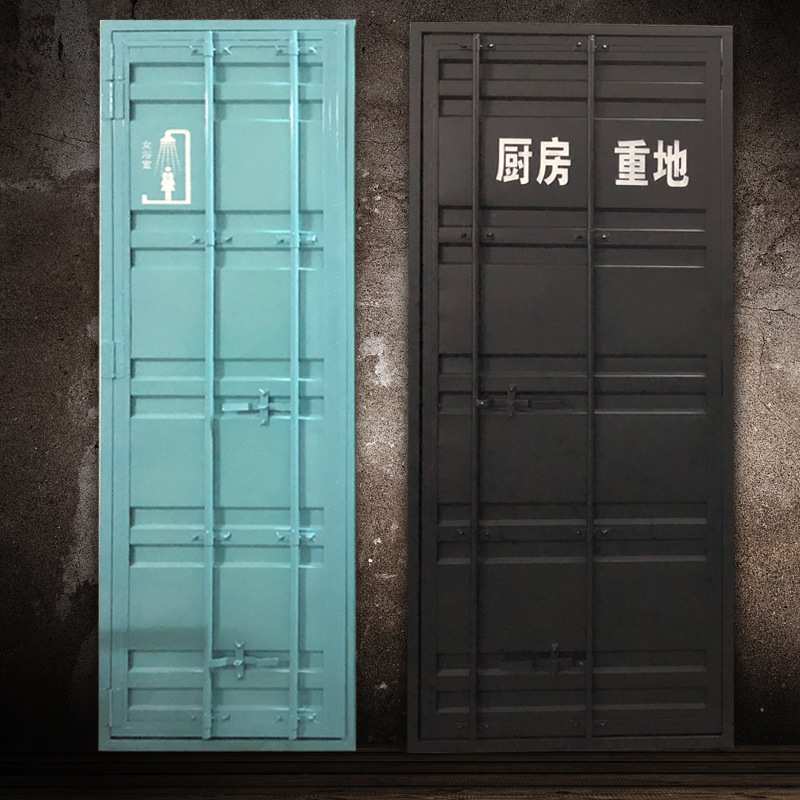 哇简约工业风铁门创意集装箱门时尚个性防盗装饰门入户门
