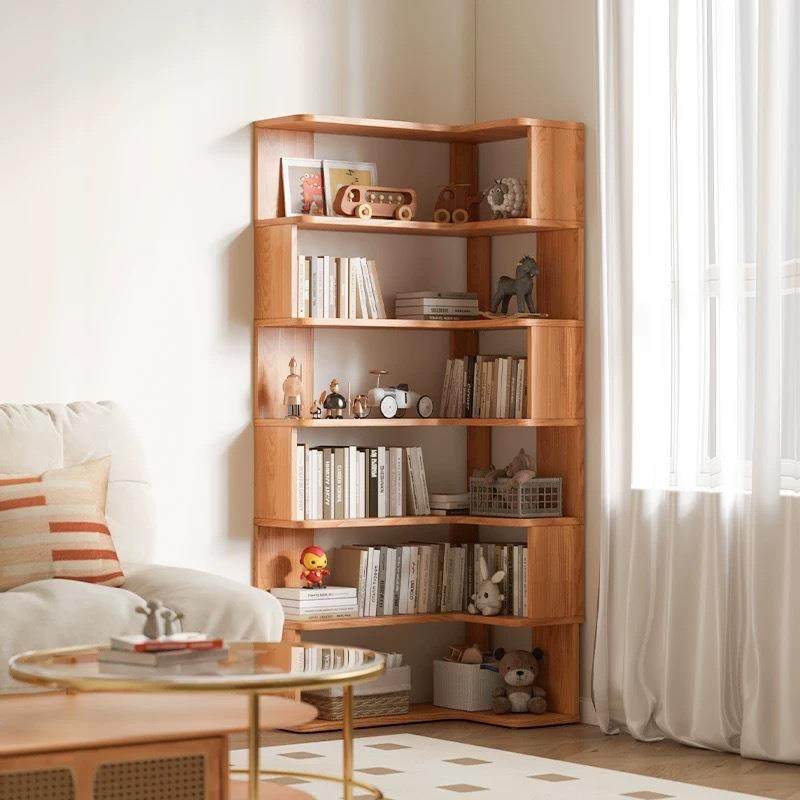 学生家用转角多层书柜落地式实木置物架客厅拐角简易储物架收纳柜,电子元器件市场,其它元器件,淘宝优惠券,粉丝福利购,淘宝优惠卷