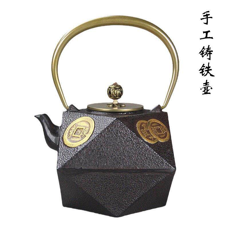 财源滚滚日式手工铸铁铁壶煮水烧水泡茶壶茶具生铁壶厂家直销