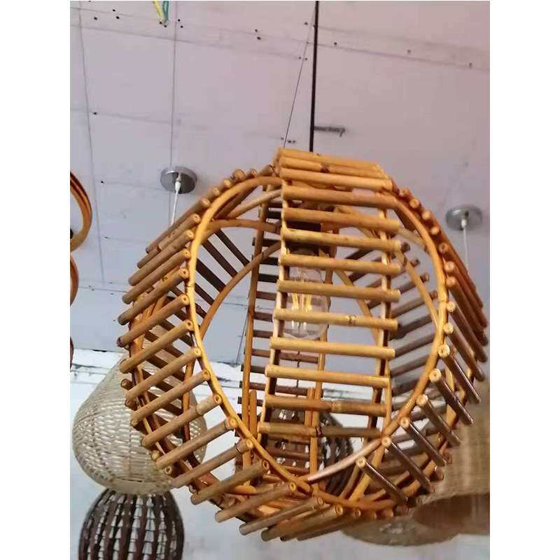 中式竹编吊灯餐厅茶室竹灯仿古编织竹艺吊灯义乌浙江深圳常州古镇