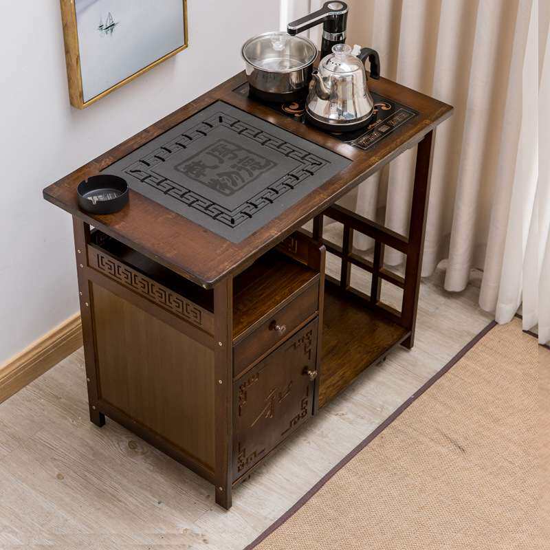 茶吧机一体柜可移动茶车烧水茶台楠竹泡茶桌子家用茶水柜小茶几