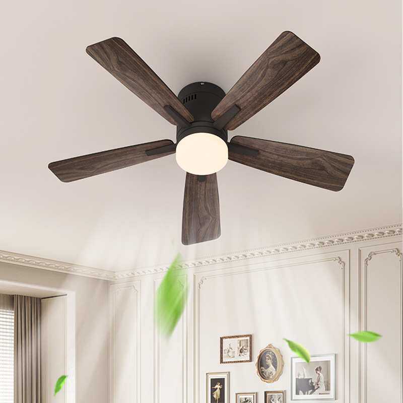 RGB风扇灯北欧家用五叶客厅吊扇灯卧室智能风扇一体吊灯中山工厂