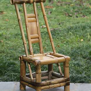 竹椅子老式靠背椅家用喝茶休闲成人小孩均适合手工竹制品天然扎实