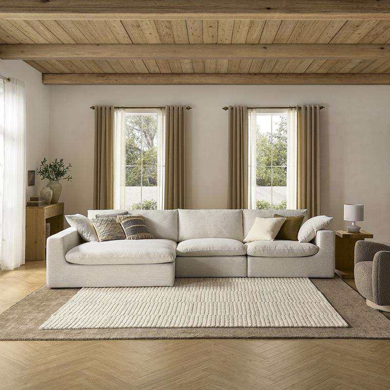 法式中古奶油风亚麻布艺组合沙发转角米白色拆洗贵妃组合云朵沙发,电子元器件市场,其它元器件,淘宝优惠券,粉丝福利购,淘宝优惠卷