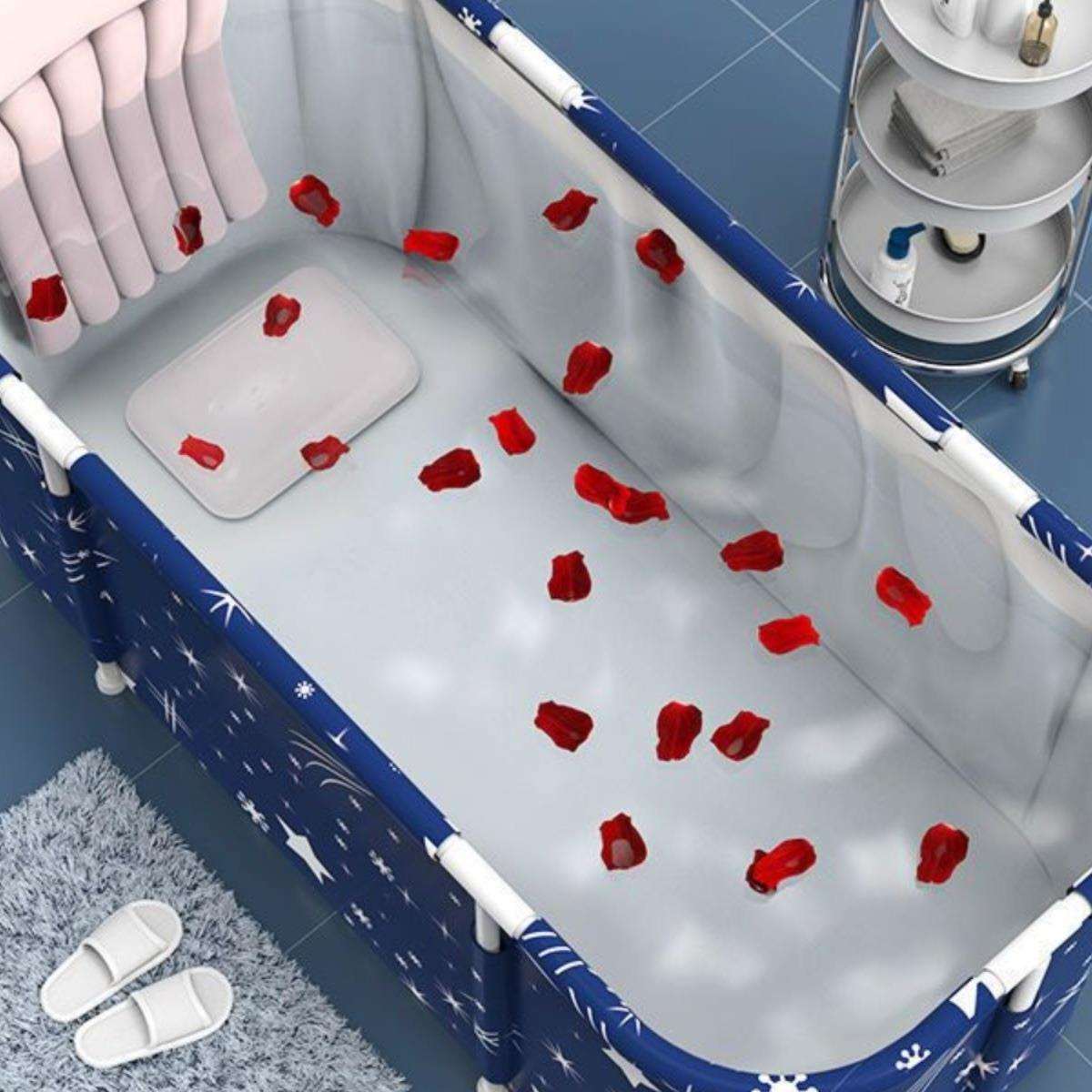 泡澡桶大人折叠加热沐浴洗澡桶家用坐浴盆全身浴桶浴缸成人