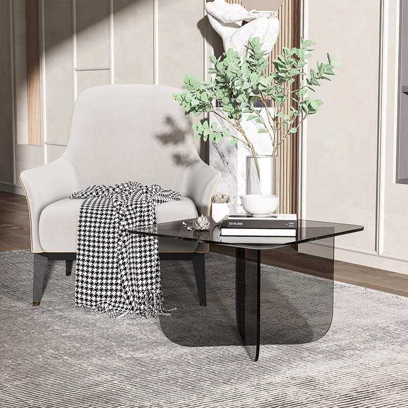 北欧轻奢亚克力桌子现代客厅茶几设计师卧室床头边几沙发角几创意