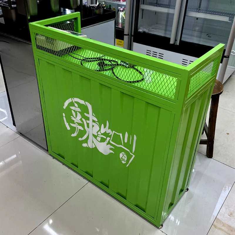 收银台店铺小型网红节约铁艺工业风小吧台迎宾接待台复古潮店前台