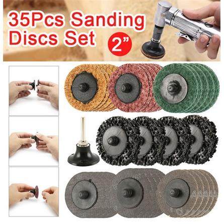 跨境35PC2寸转矩锁扣砂纸片转矩砂碟布织布百洁布厂家直供