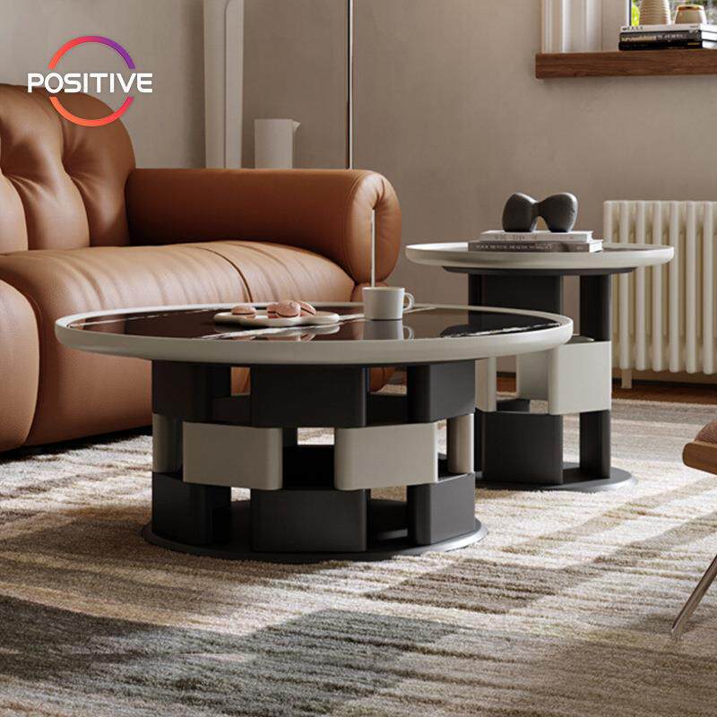 意式极简微晶石方形茶几客厅小户型家用简约高端创意茶几