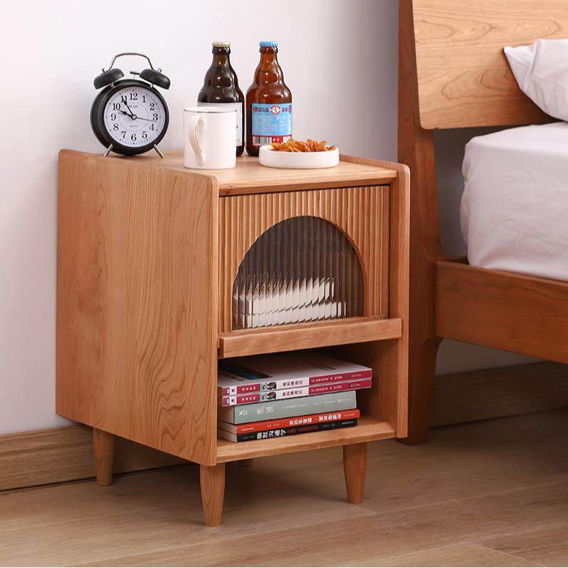 北欧实木床头柜窄简约现代迷你床边小柜子储物柜樱桃木卧室置物架,电子元器件市场,其它元器件,淘宝优惠券,粉丝福利购,淘宝优惠卷