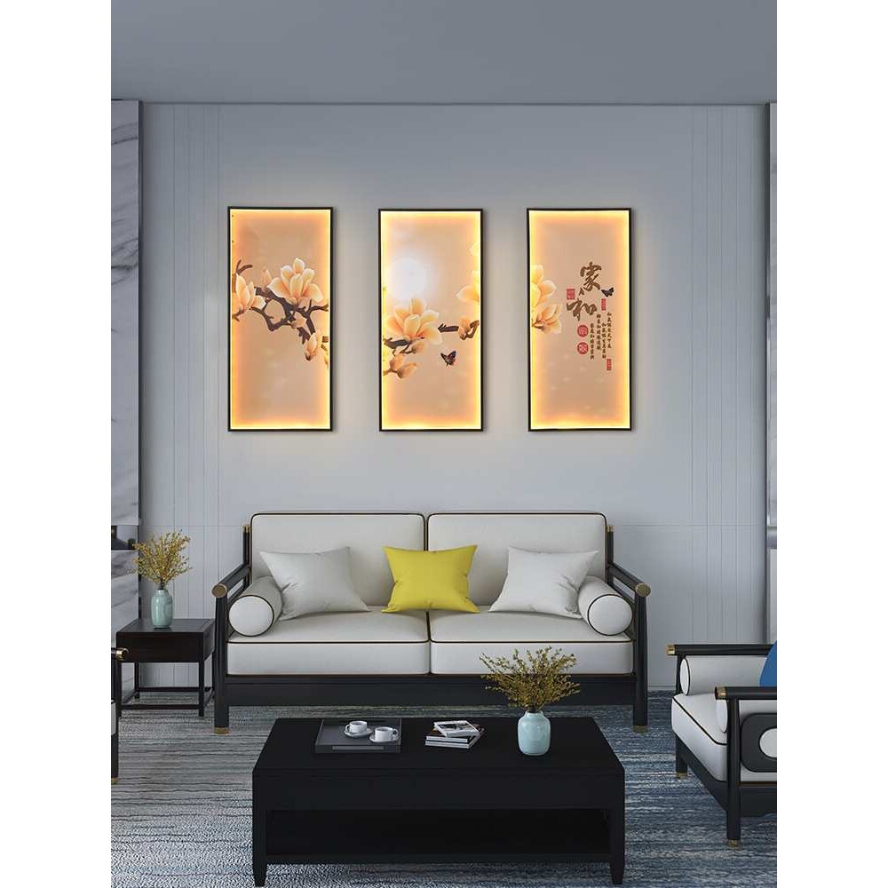 新中式led客厅卧室床头沙发走廊室内餐厅背景装饰挂画壁画灯调光