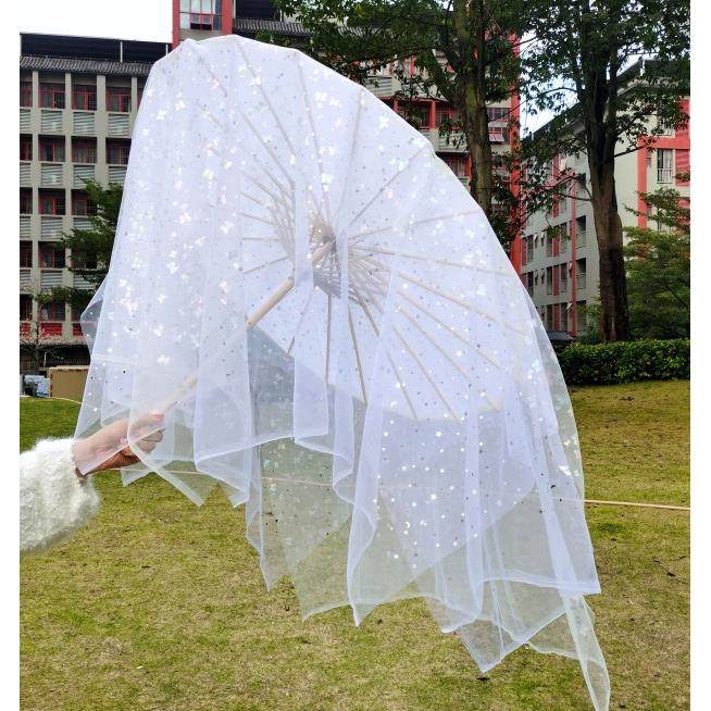 薄纱仙气垂纱古风舞蹈伞带纱跳舞走秀伞儿童道具伞鱼跃龙门油纸伞,电子元器件市场,其它元器件,淘宝优惠券,粉丝福利购,淘宝优惠卷