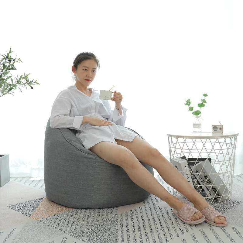 【布套】棉麻网红单人沙发 懒人沙发豆袋 北欧小户型酒店布艺沙发