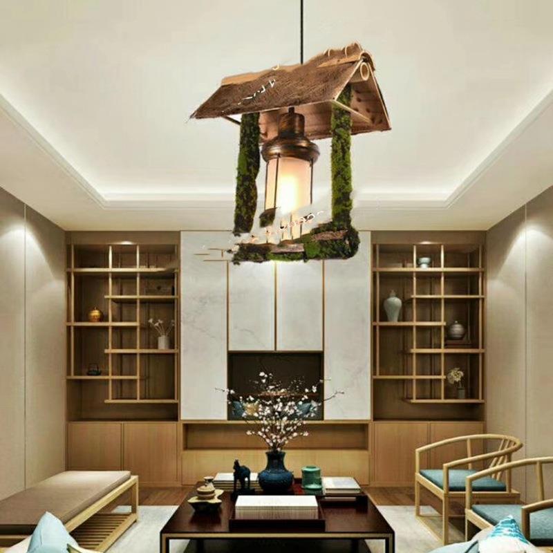 竹艺竹编吊灯创意餐厅火锅店竹艺灯具工程景区竹艺藤艺蔑编织吊灯
