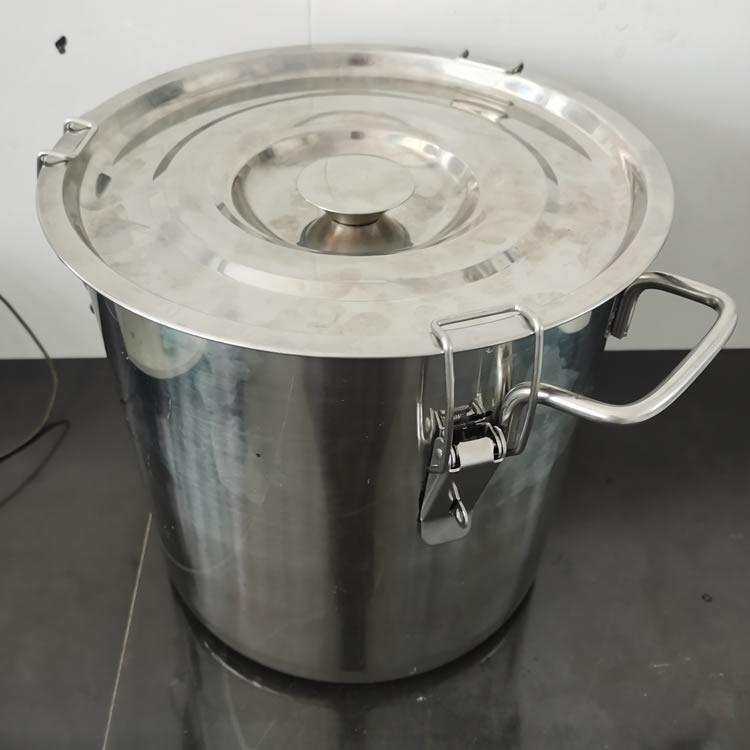 不锈钢密封式全水份煤样桶 带锁扣提手 矿用煤炭采样桶