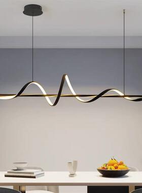 北欧吧台灯书房灯具意式极简风格灯现代简约餐厅长条led照明吊灯