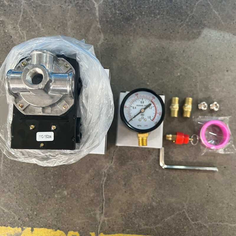 空压机气泵配件卧式四通自动气压压力控制器开关总成跨境出口9件
