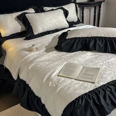 2025新款初夏初夜水洗真丝提花夏被四件套+被套四件套 1.5m床夏被