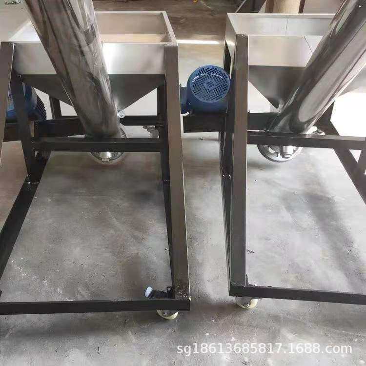 白糖花生倾斜送料机 圆管蛟龙粮食上料机 不锈钢可移动提升机