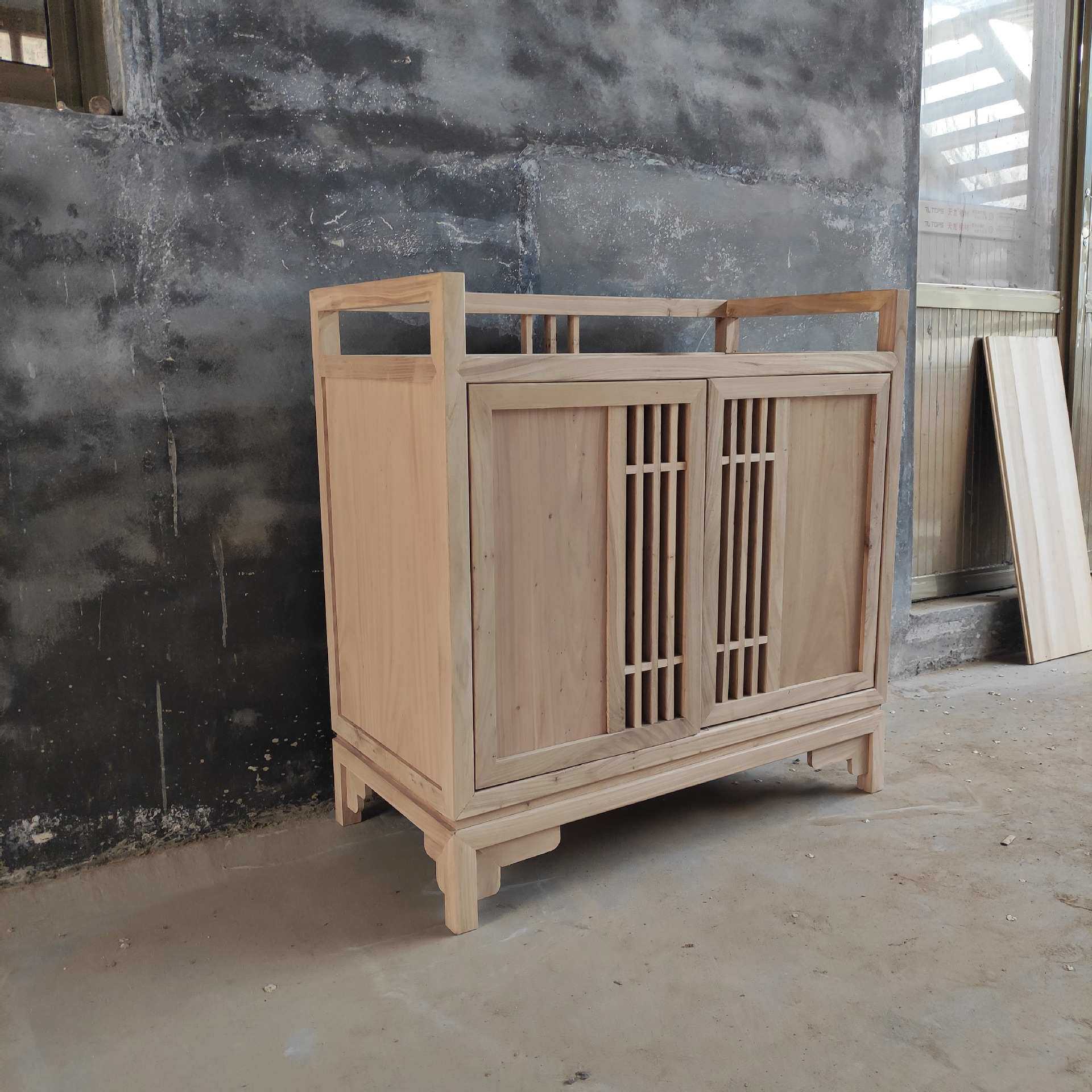 餐边柜实木中式储物柜茶水客厅碗柜酒柜餐厅一体家用小户型玄关柜