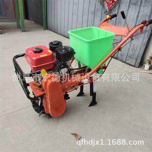 汽油玉米播种机双行大豆施肥机手推式农作物追肥机价格