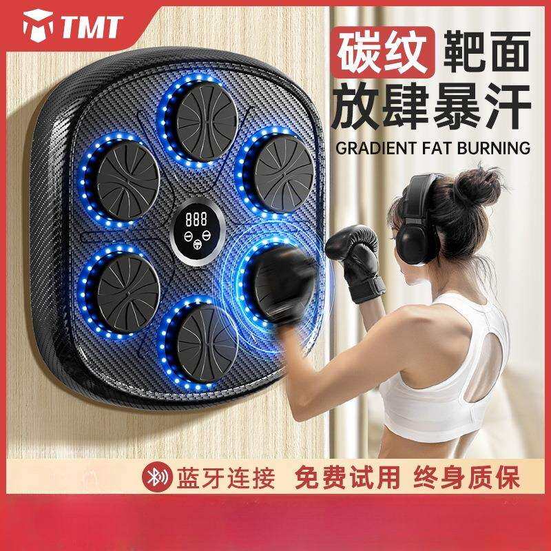 智能音乐拳击机家用成人墙靶儿童打击反应室内电子靶散打训练季村