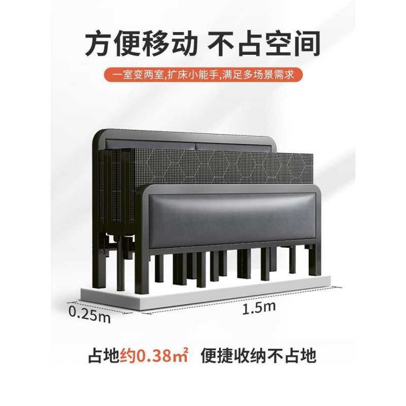 午休床折叠床家用铁架床带床垫出租屋简易床硬板床办公室单人双人