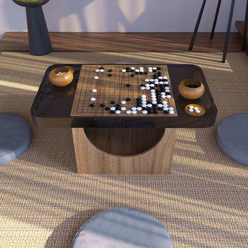 飘窗台围棋桌象棋桌套装五子棋黑白棋子初学者成人双面棋盘桌