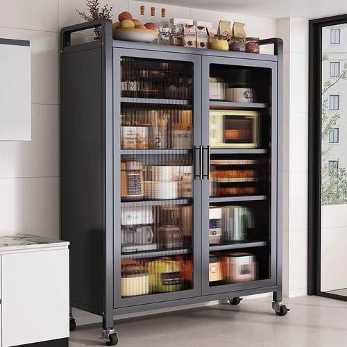 厨房置物架家用置物柜餐边柜双开门厨房橱柜家用厨房收纳柜置物柜