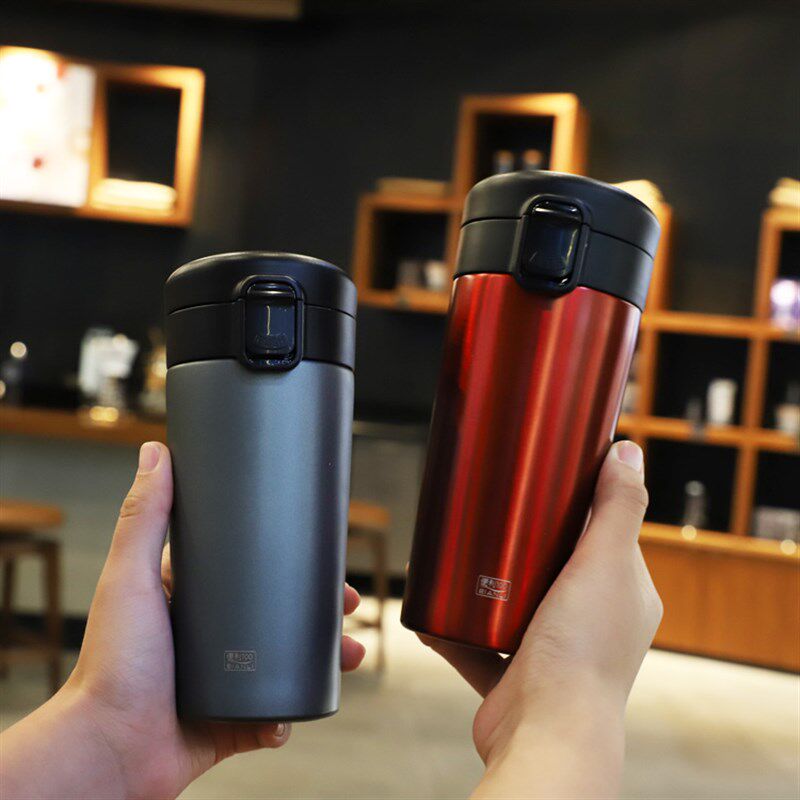 便利100水杯304不锈钢真空保温泡茶咖啡杯便携车载男女直饮弹跳杯