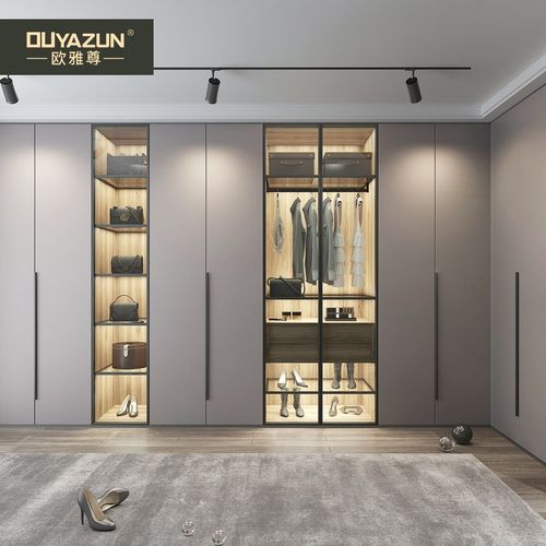 上海兔宝宝全屋定制衣柜简约现代一门到顶衣柜定做走入式衣帽间定