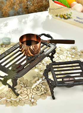Sungmor茶道蜡烛加热温茶器 铸铁围炉煮茶炉暖茶器隔热保温架底座