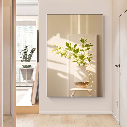 治愈系绿植餐厅壁画客厅沙发背景墙挂画现代小清新过道玄关装饰画
