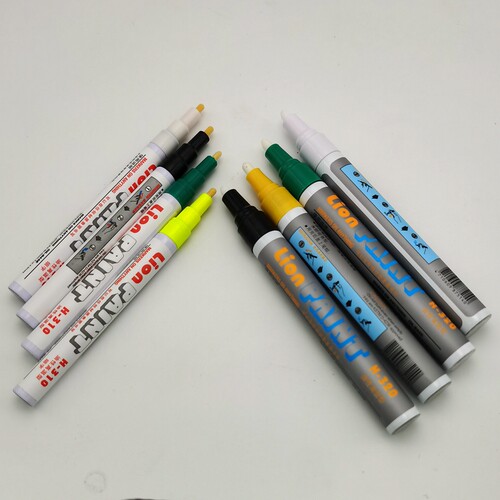 狮牌Lion耐高温油漆笔H-320黑色耐1200度陶瓷甘锅高温实验记号笔