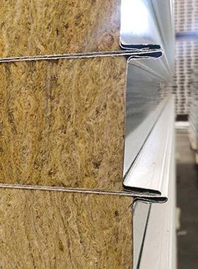 墙化隔热岩棉ZKE板钢工程外墙防火吊顶围挡净芯机制隔断保温厂家