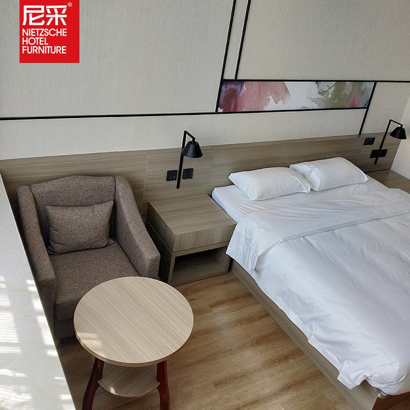 酒店宾馆标客房床头柜合挂衣板电脑桌纳家具间收组-沙发家用