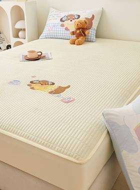 A类可爱棉床笠纯棉单夹件床罩件用套床垫保护罩2QVE025新款四季通