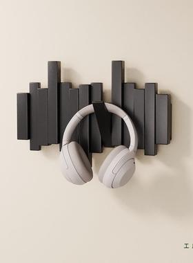 琴键挂衣架墙上壁挂木钩免孔打卧室玄关入户钢进门后置物实KMB衣