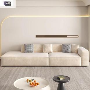 意式客极侧简排小户型直单扶手贵妃沙发现CGU代简约豆腐块云感绒