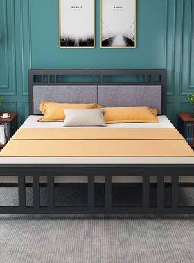 欧式铁约艺床单人床1代.2米简现双床铁架床出租房FBC加厚加固铁人