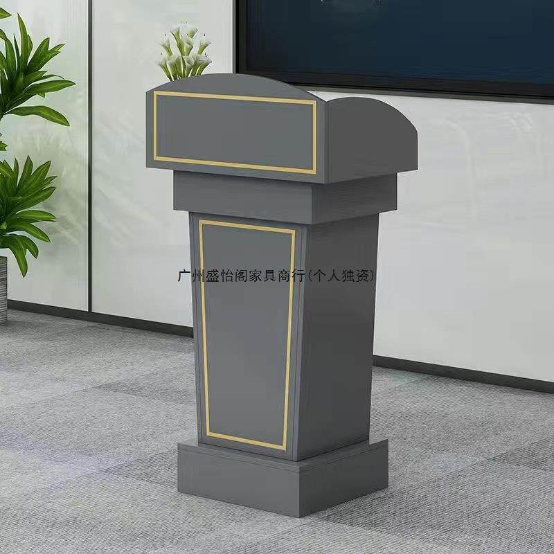 媒体讲老师台讲桌台演讲8043迎宾台学校教室教师讲台桌多灰无抽款