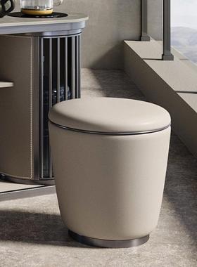 轻奢高端沙发凳客网红师风茶客人凳创WBW意圆厅形墩子设计化妆凳