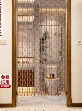 门新挂对门桃木葫断芦门帘珠帘风水帘大门客厅卫生间隔帘水晶FGW