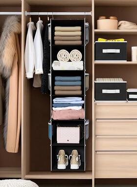 6层悬式TCF衣柜挂理架带分整隔抽屉大容物量衣衣橱挂袋