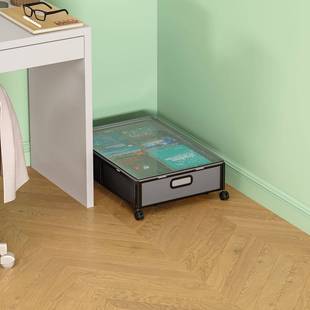 跨境亚底马逊移动滑铁艺床置易物架收纳车简大容量衣物87379整理