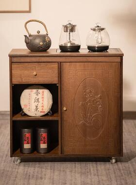 移动茶台小水茶桌客厅几边柜家用边56547茶中式茶柜可一体阳台茶