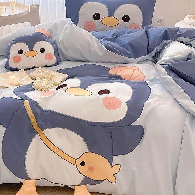 卡通儿童60全棉水洗棉四件套可风爱57824支贴布绣纯棉被套透床上,美容美体仪器,其它面部美容工具配件,淘宝优惠券,粉丝福利购,淘宝优惠卷