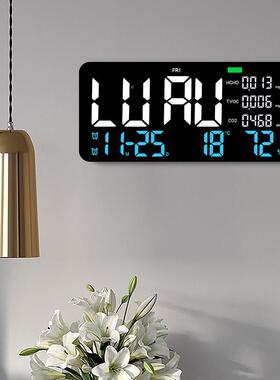客创意新款21892功能性测挂钟空气厅试甲醛时钟温湿度时钟2805