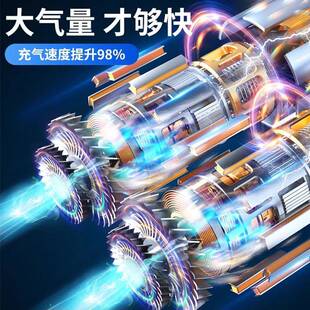 车1便载充气泵无线携式轿车轮打气泵筒带气压表2V汽车胎电94440动